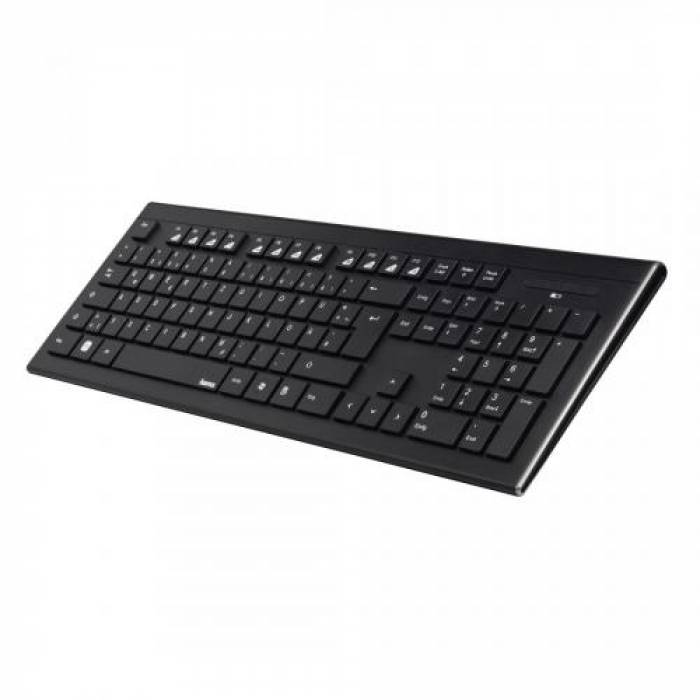 Tastatura Wireless Hama Cortino, USB, Black