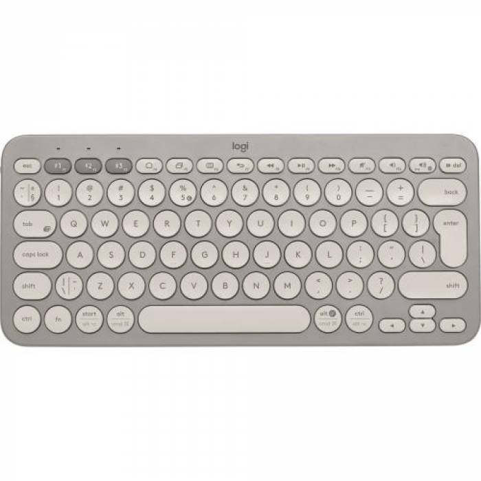 Tastatura Wireless Logitech K380, Bluetooth, Layout US, Sand