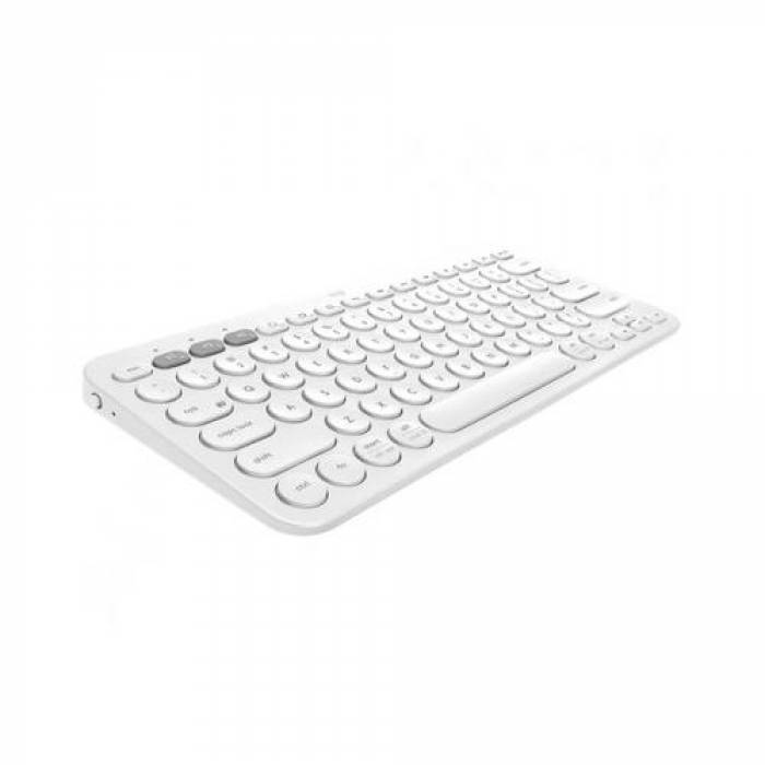 Tastatura Wireless Logitech K380, Bluetooth, Layout US, White