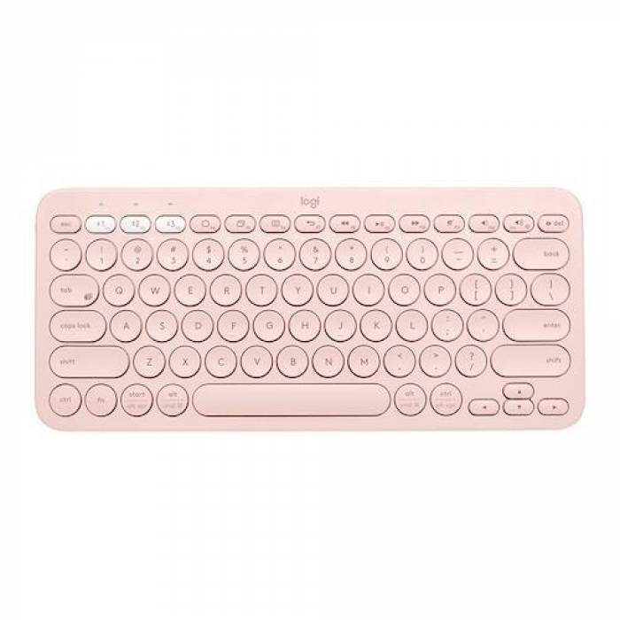 Tastatura Wireless Logitech K380 for Mac, Bluetooth, Layout US, Rose