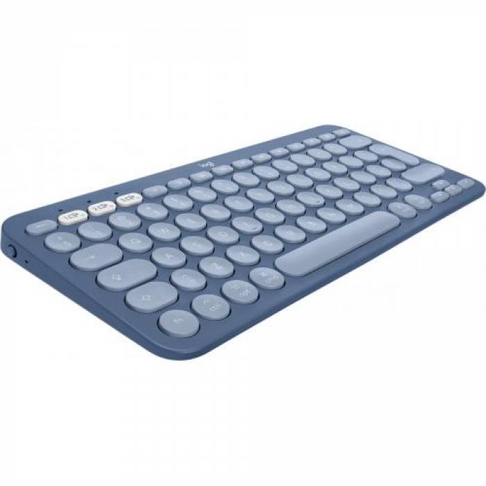 Tastatura Wireless Logitech K380 for Mac, Bluetooth/USB, Layout US, Blueberry