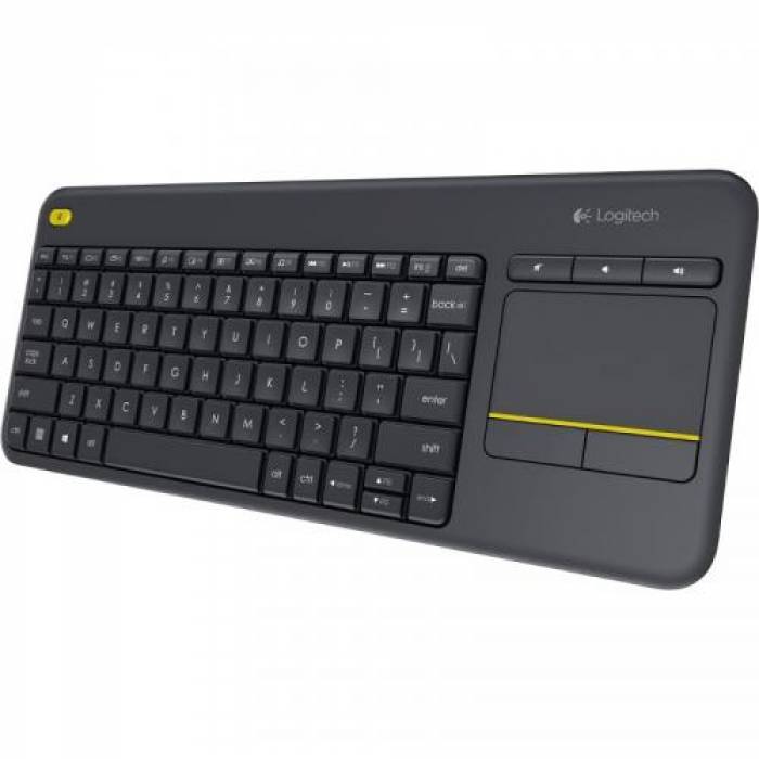 Tastatura Wireless Logitech K400, USB, Black