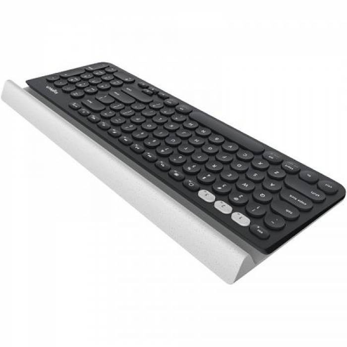 Tastatura Wireless Logitech K780, Bluetooth, Black-White