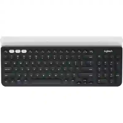 Tastatura Wireless Logitech K780, Bluetooth, Layout UK, Black-White