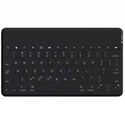 Tastatura Wireless Logitech Keys-To-Go, Bluetooth, Layout Germana, Black