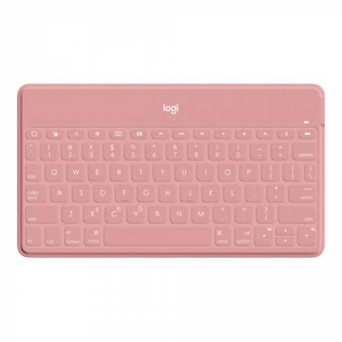 Tastatura Wireless Logitech Keys-To-Go, Bluetooth, Layout UK, Pink