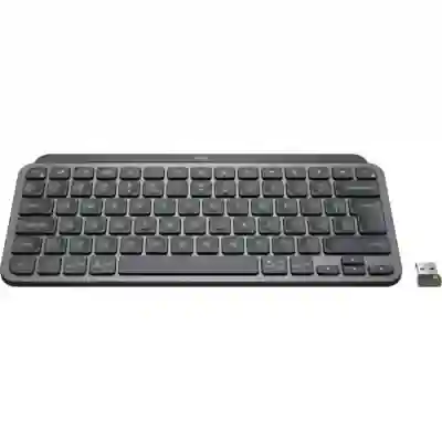 Tastatura Wireless Logitech MX Keys Mini, Bluetooth/USB, US Layout, Graphite
