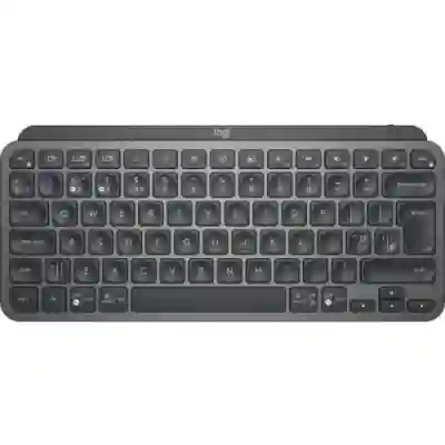Tastatura Wireless Logitech MX Keys Mini, White LED, Bluetooth, Layout UK, Graphite
