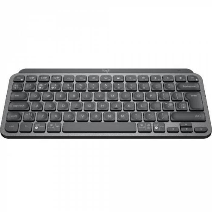 Tastatura Wireless Logitech MX Keys Mini, White LED, Bluetooth, Layout UK, Graphite