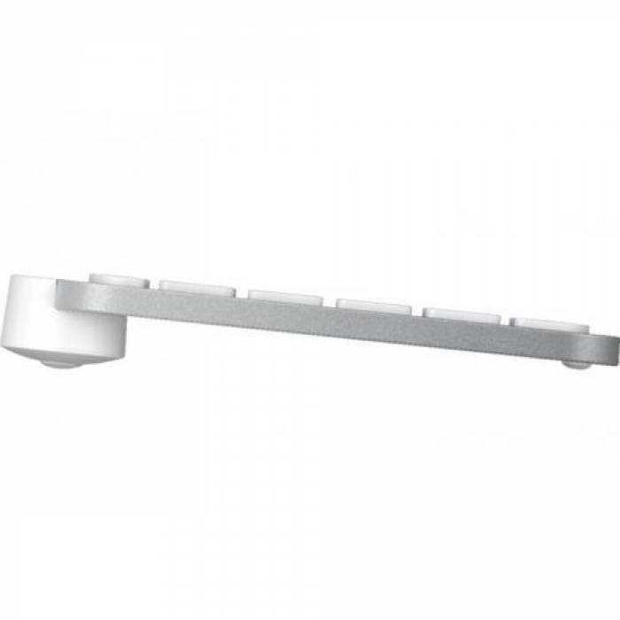 Tastatura Wireless Logitech MX Keys Mini, White LED, Bluetooth, Layout UK, Pale Grey