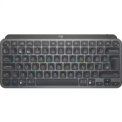 Tastatura Wireless Logitech MX Keys Mini, White LED, Bluetooth, Layout US, Graphite