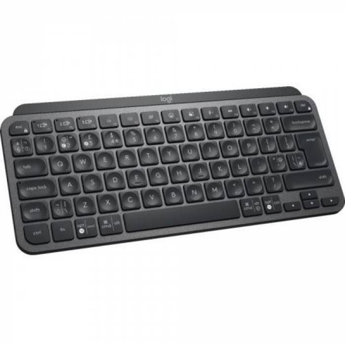 Tastatura Wireless Logitech MX Keys Mini, White LED, Bluetooth, Layout US, Graphite