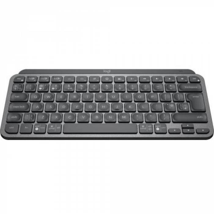 Tastatura Wireless Logitech MX Keys Mini, White LED, Bluetooth, Layout US, Graphite