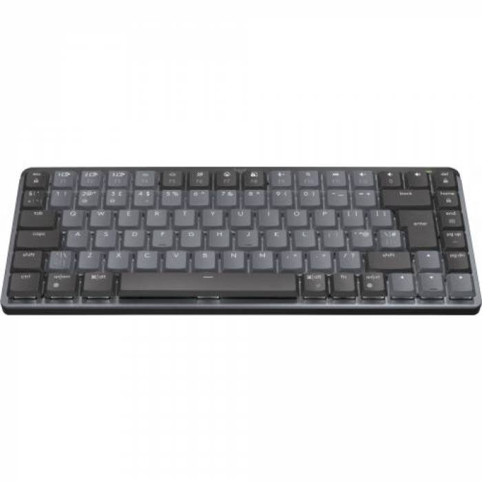 Tastatura Wireless Logitech MX MECHANICAL Mini, UK Layout, Bluetooth/USB, Graphite
