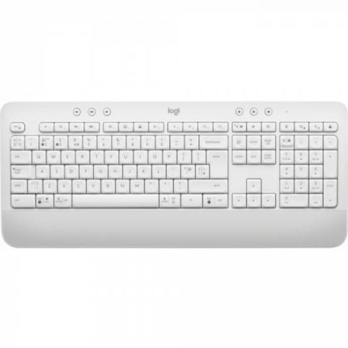 Tastatura Wireless Logitech Signature K650, Bluetooth/USB, Layout UK, Off-White