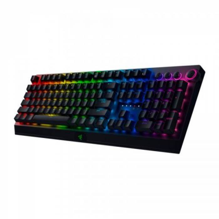 Tastatura Wireless Razer BlackWidow V3 Pro Yellow Switch, RGB LED, USB, Black