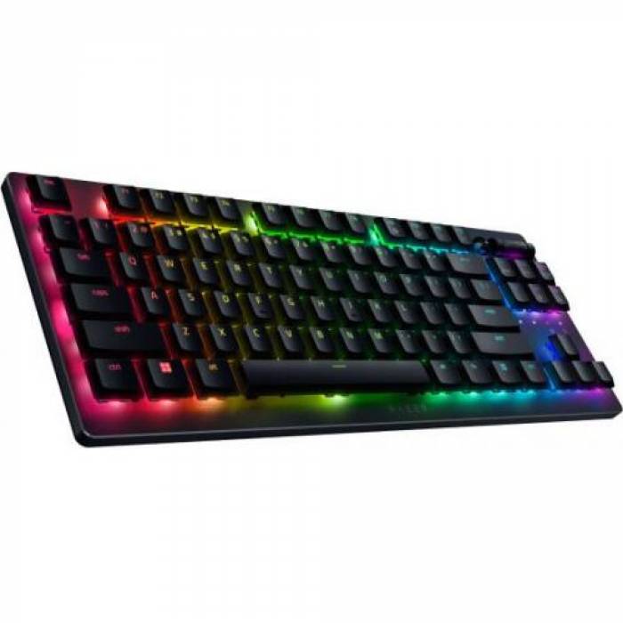 Tastatura Wireless Razer DeathStalker V2 Pro Tenkeyless, RGB LED, USB Wireless/Bluetooth, Black