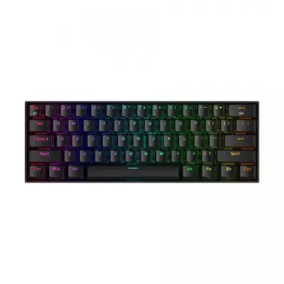 Tastatura Wireless Redragon Draconic Prom, RGB LED, Bluetooth/USB, Black