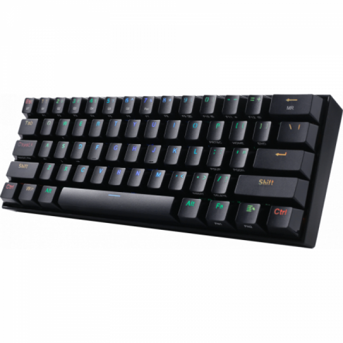 Tastatura Wireless Redragon Draconic, RGB LED, Bluetooth/USB, Black