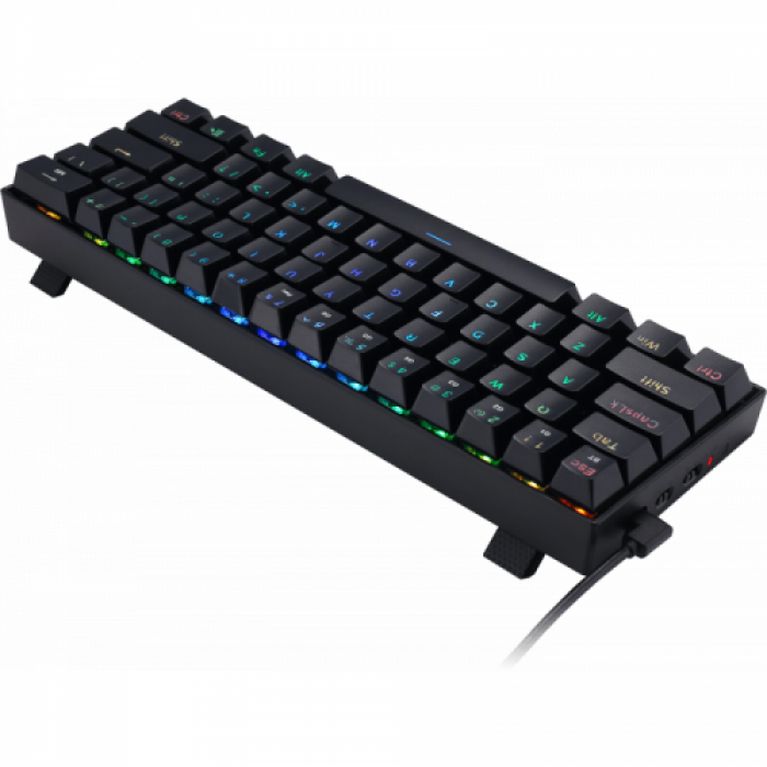 Tastatura Wireless Redragon Draconic, RGB LED, Bluetooth/USB, Black