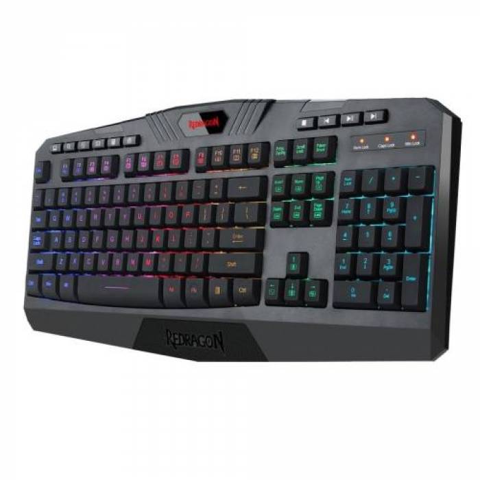 Tastatura Wireless Redragon K503KS-BK, RGB LED, USB, Black