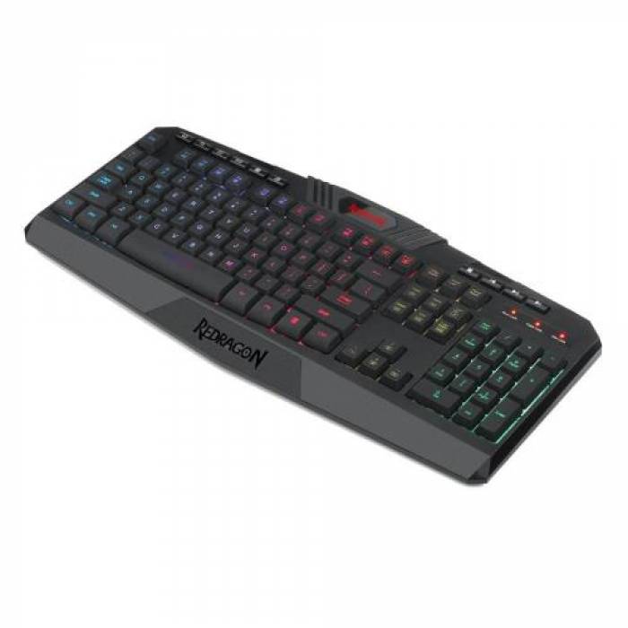 Tastatura Wireless Redragon K503KS-BK, RGB LED, USB, Black