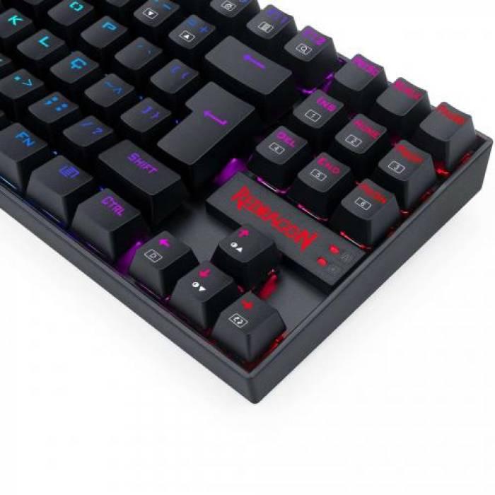 Tastatura Wireless Redragon Kumara Pro, RGB LED, USB Wireless/Bluetooth, Black