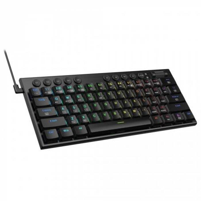 Tastatura Wireless Redragon Noctis Pro, RGB LED, USB Wireless/Bluetooth, Black
