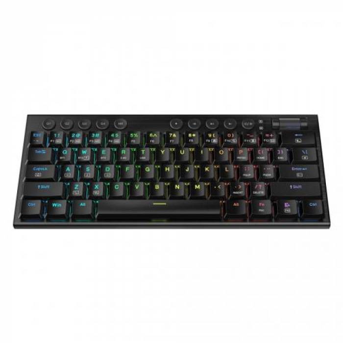 Tastatura Wireless Redragon Noctis Pro, RGB LED, USB Wireless/Bluetooth, Black