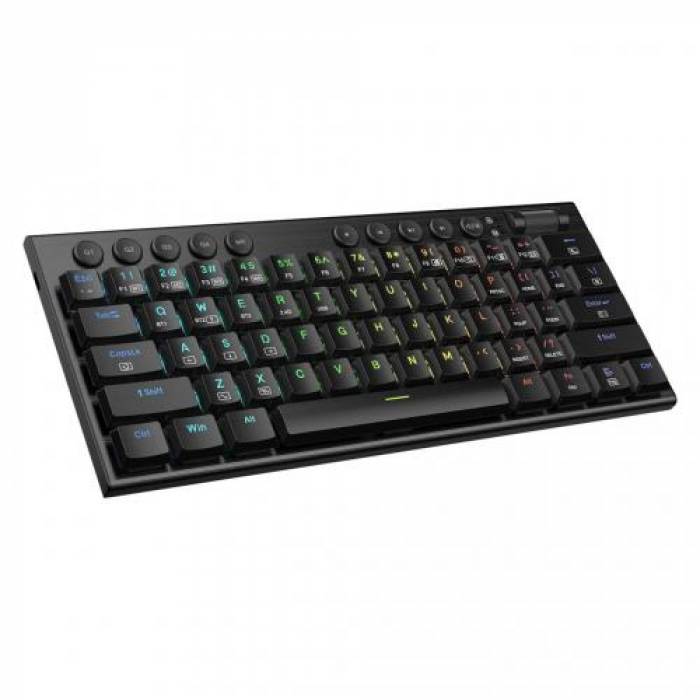 Tastatura Wireless Redragon Noctis Pro, RGB LED, USB Wireless/Bluetooth, Black