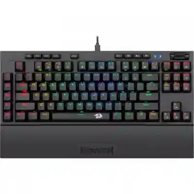 Tastatura wireless Redragon Vishnu Mecanica, RGB LED, USB, Black