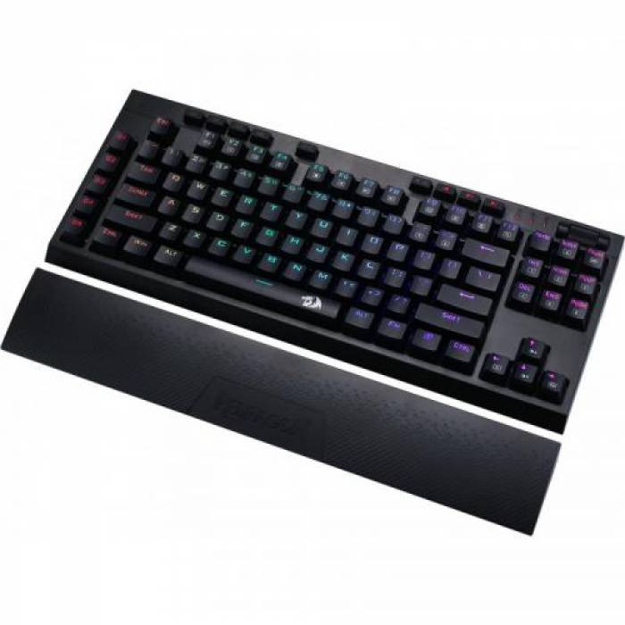 Tastatura wireless Redragon Vishnu Mecanica, RGB LED, USB, Black