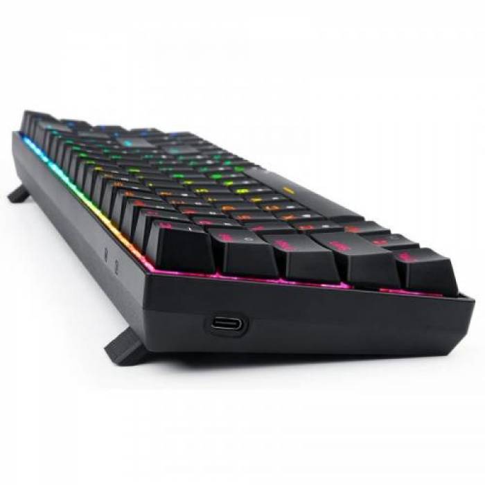 Tastatura Wireless Redragon Zed Pro, RGB LED, USB Wireless/Bluetooth, Black