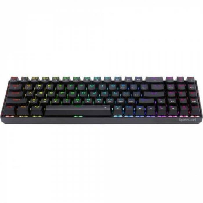 Tastatura Wireless Redragon Zed Pro, RGB LED, USB Wireless/Bluetooth, Black