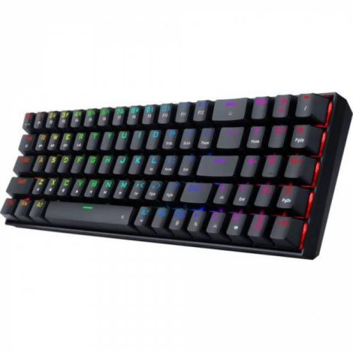 Tastatura Wireless Redragon Zed Pro, RGB LED, USB Wireless/Bluetooth, Black