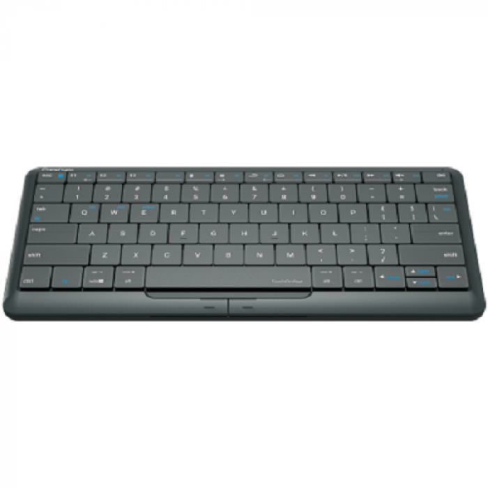 Tastatura Wireless SMART Prestigio Click&Touch 2, Bluetooth, TouchPad, Layout EN, Space Grey