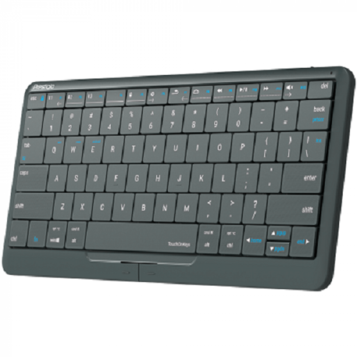 Tastatura Wireless SMART Prestigio Click&Touch 2, Bluetooth, TouchPad, Layout EN, Space Grey