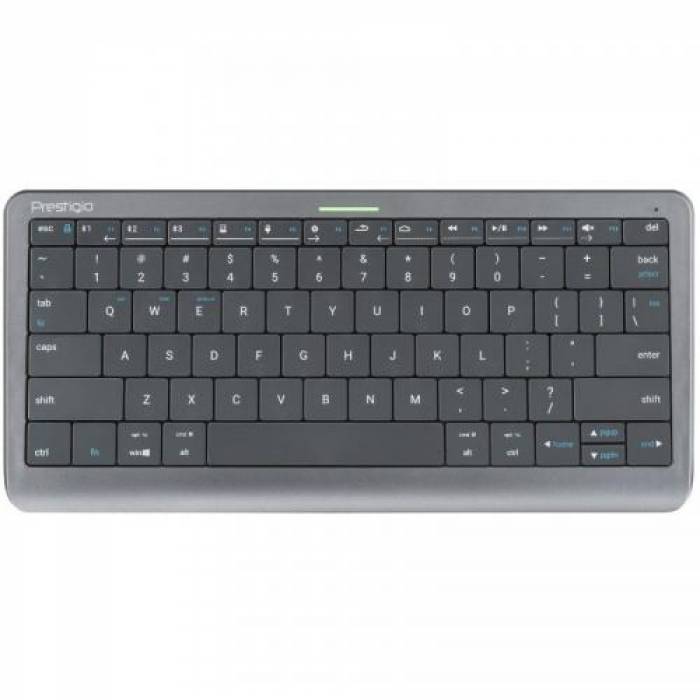 Tastatura Wireless SMART Prestigio Click&Touch, Bluetooth, TouchPad, Layout US, Space Grey