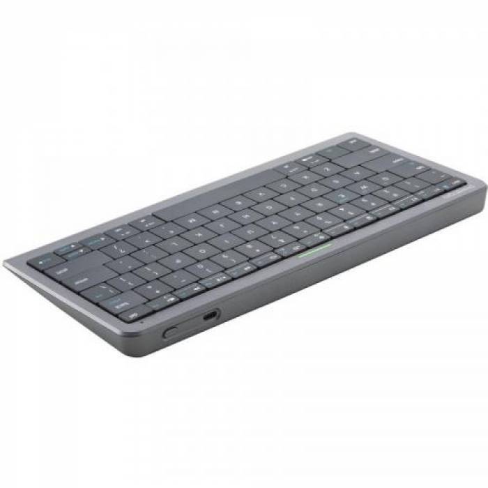 Tastatura Wireless SMART Prestigio Click&Touch, Bluetooth, TouchPad, Layout US, Space Grey