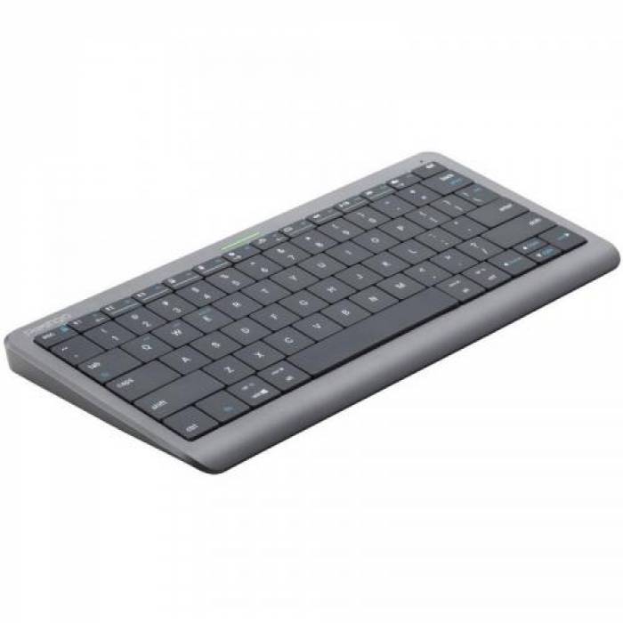 Tastatura Wireless SMART Prestigio Click&Touch, Bluetooth, TouchPad, Layout US, Space Grey