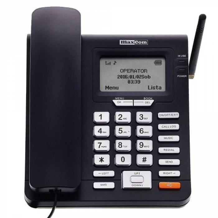 Telefon Fix Maxcom Comfort MM28D, 2G, Black