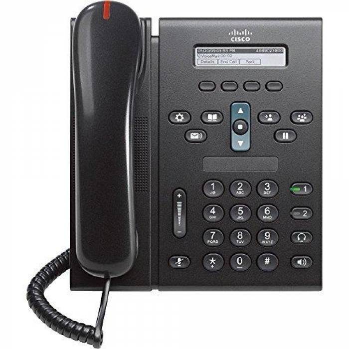 Telefon IP Cisco 6821, 2 Lini, PoE, Black