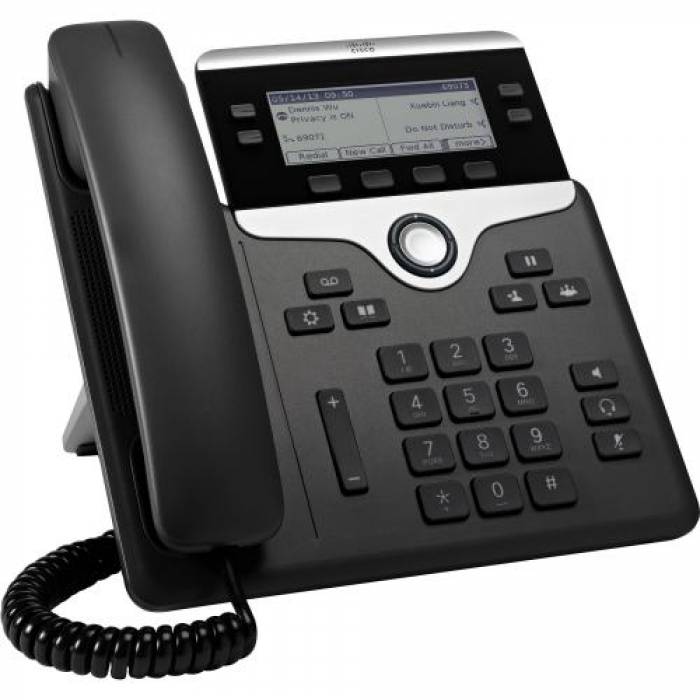 Telefon IP Cisco 7841, 4 Lini, PoE, Charcoal