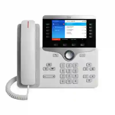 Telefon IP Cisco 8851, 5 lini, PoE, White