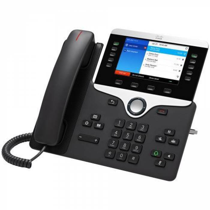 Telefon IP Cisco 8851 with MPP, 5 lini, PoE, Charcoal