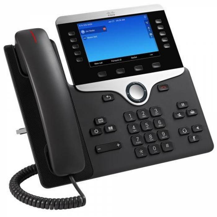 Telefon IP Cisco 8851 with MPP, 5 lini, PoE, Charcoal