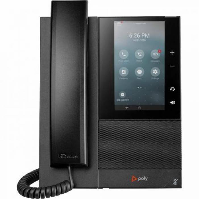 Telefon IP Poly CCX500 Microsoft Teams Version, Open SIP, PoE, Black