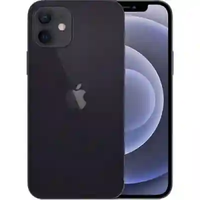 Telefon Mobil Apple iPhone 12, Dual SIM, 64GB, 4GB RAM, 5G, Black