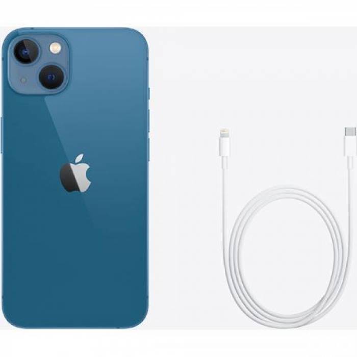 Telefon Mobil Apple iPhone 13, Dual SIM Hybrid, 128GB, 4GB RAM, 5G, Blue