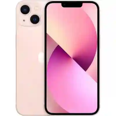 Telefon Mobil Apple iPhone 13, Dual SIM Hybrid, 128GB, 4GB RAM, 5G, Pink